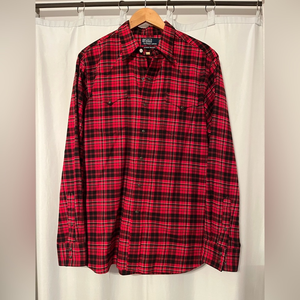 Mens Polo ralph Lauren classic western snap button down